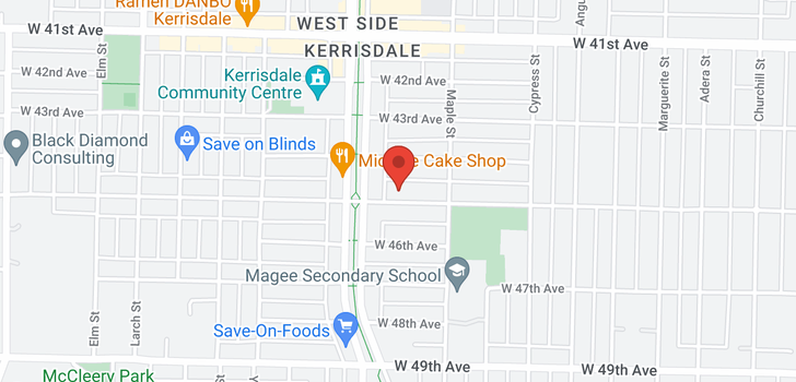 map of 2073 W 45TH AVENUE